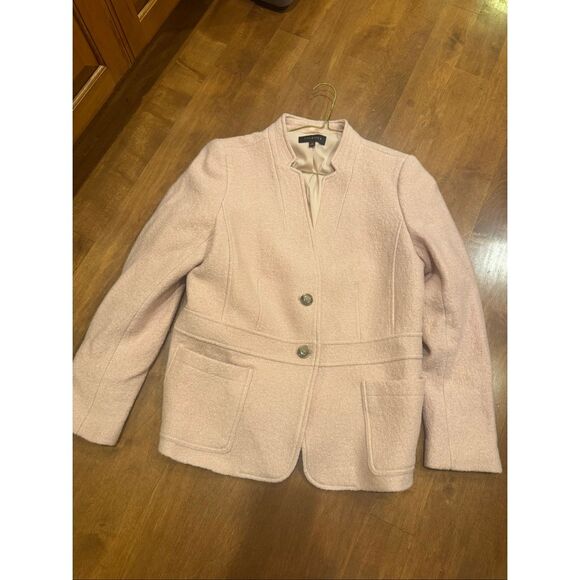 Woman’s Talbots wool blend blazer jacket size 12 soft pink - Picture 1 of 7